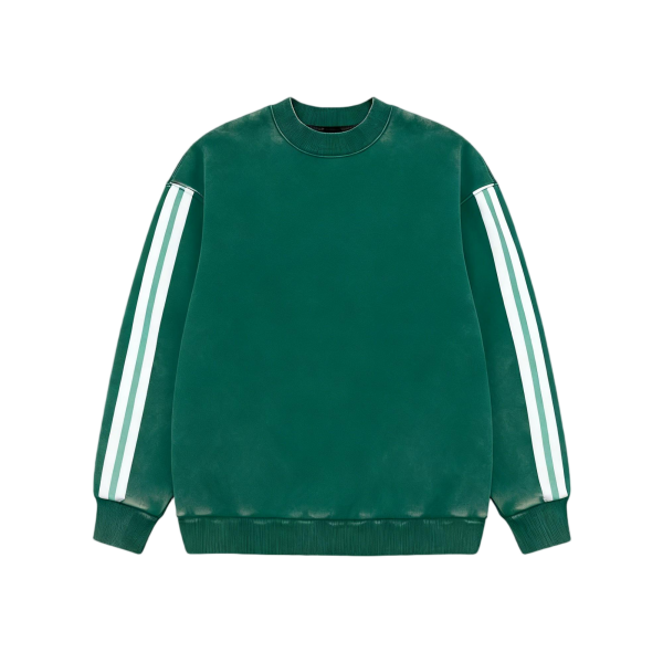 Vintage Acid-Washed Distressed Crewneck Sweatshirt